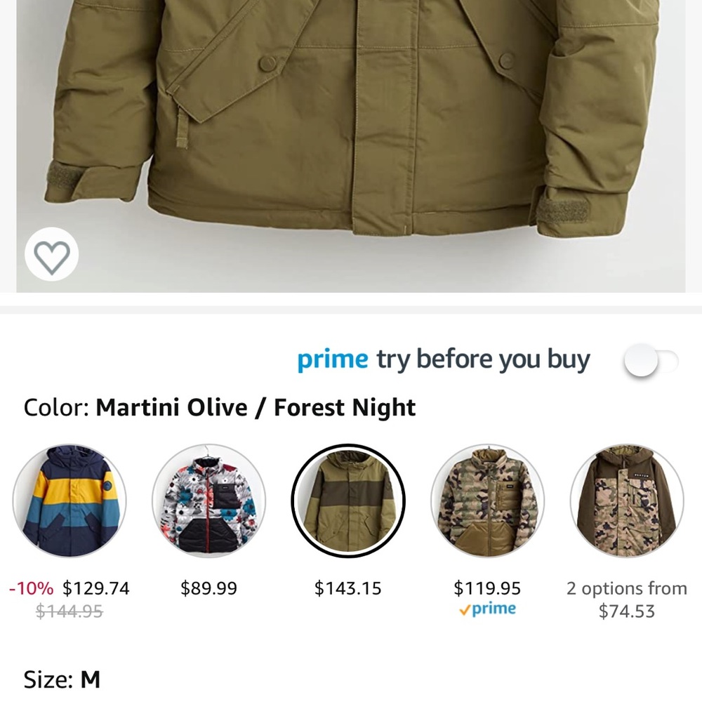 COPY - Burton snowboarding jacket boys size 10 brand new with tags